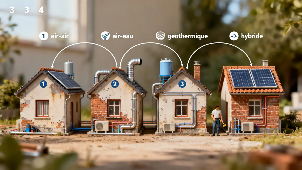 schéma pompes a chaleur types usages