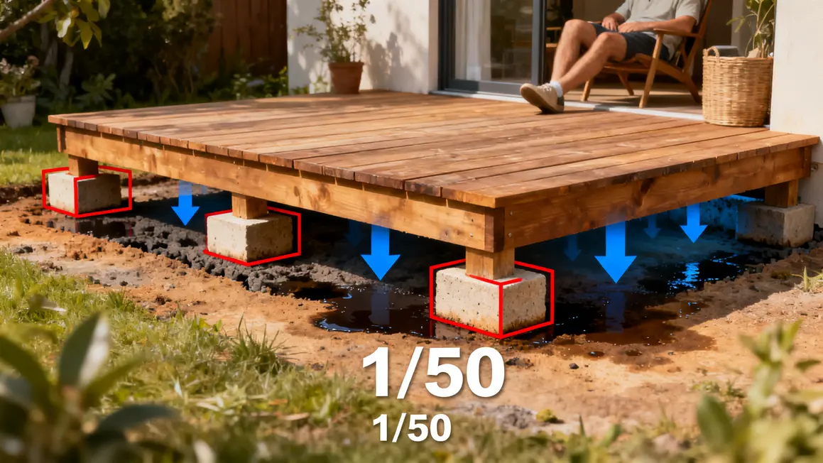 terrasse bois : priorités à vérifier en premier 4 Coupe terrasse bois ventilation et humidité