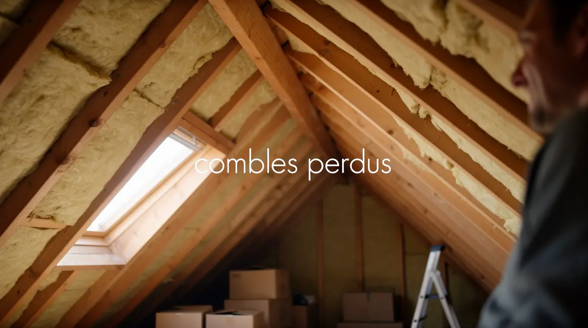 Intérieur combles perdus charpente isolant lumineux