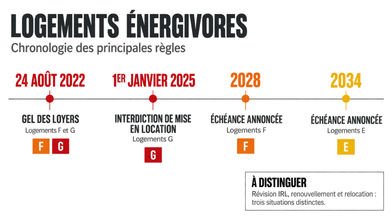 Augmentation de loyer et DPE : chronologie du gel des loyers pour les logements F et G