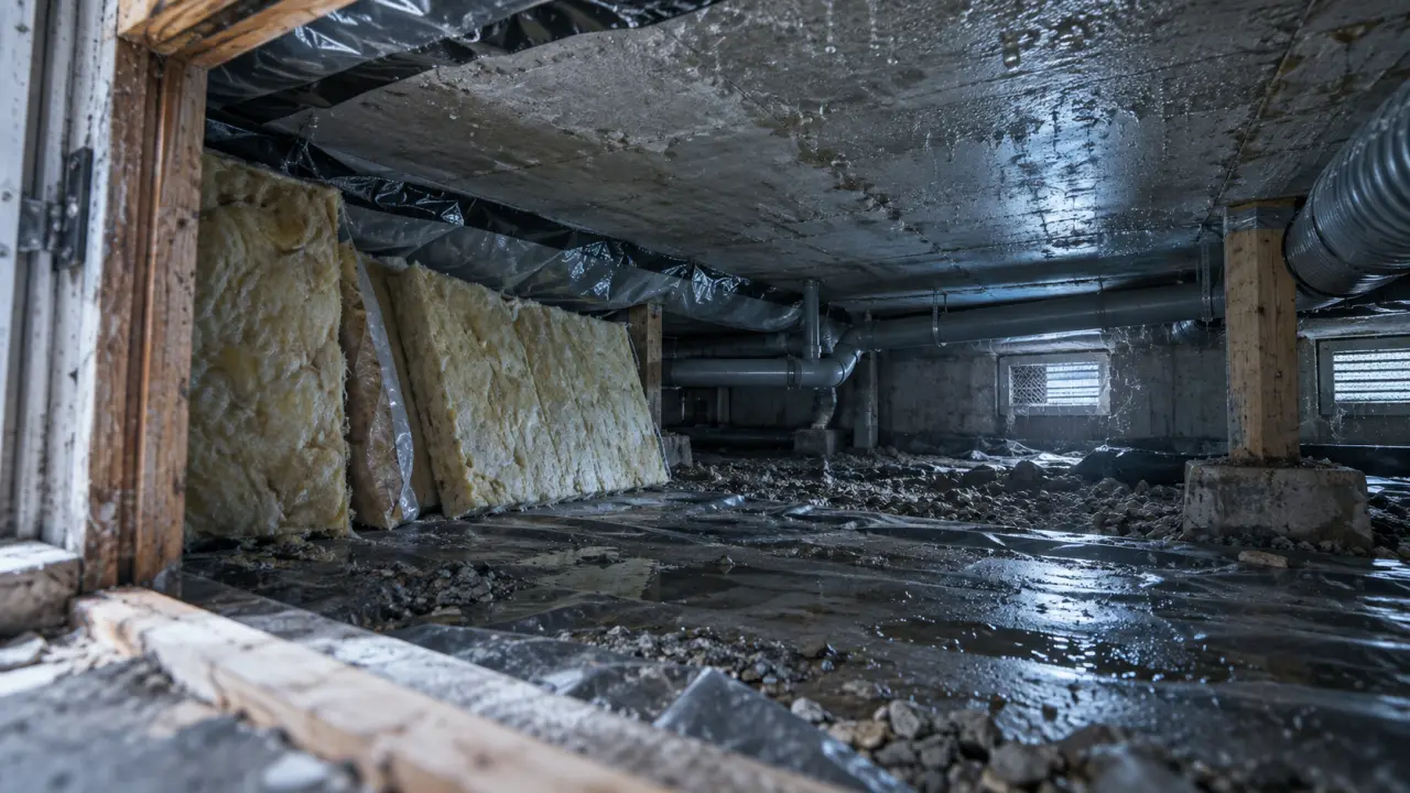 Isolation d’un vide sanitaire : gagner en confort sans enfermer l’humidité 2 Isolation vide sanitaire : isolant et pare-vapeur contre l’humidité