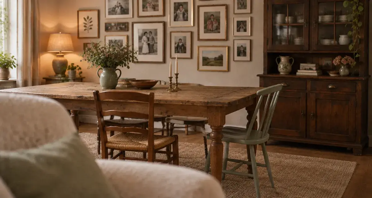 Déco maison de famille : l’équilibre juste entre charme ancien et confort actuel 2 Déco maison de famille : salon chaleureux, bois patiné et velours crème